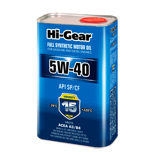 Hi-Gear 5W-40 API SP/CF Масло моторное синтетическое, 1 л