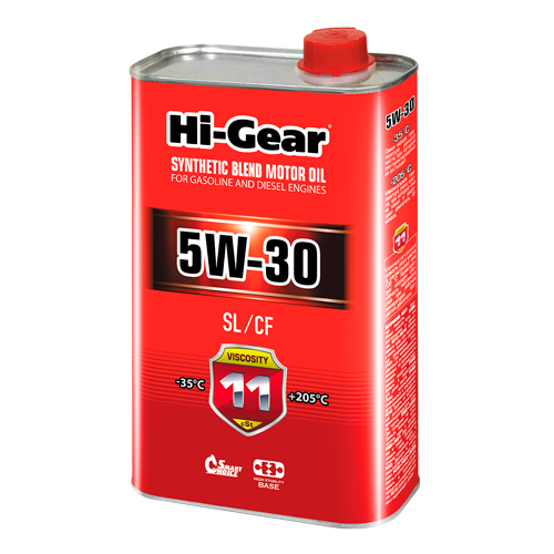 Hi-Gear SAE 5W-30   API SL/CF Масло моторное полусинтетическое, 1 л
